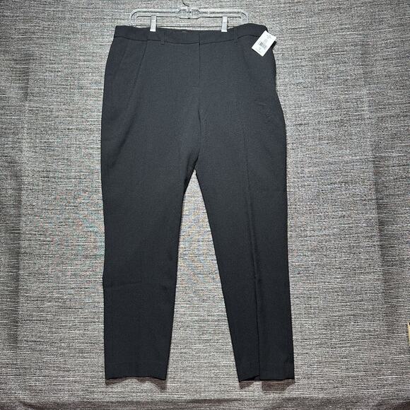 Tahari ASL Pants Women's Size 14 Black Crepe Work Wear Ankle NAM927 - Picture 1 of 14